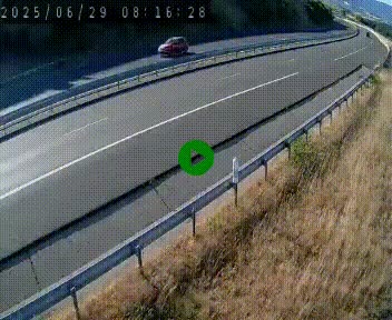 Caméra autoroutière France - A75, Engayresque, entre Millau et Séverac-le-Chateau, en direction de Montpellier