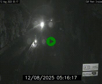 Webcam sur la N165 après le Pont de l'Iroise, à l'entrée de Brest