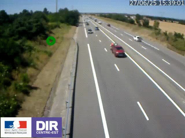 Webcam sur le contournement de Valence, sur la Nationale 7, à la jonction avec la N532, caméra orientée vers Grenoble