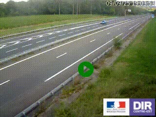 Webcam autoroute sur l'A77 à hauteur de Pouilly-sur-Loire en direction de Nevers