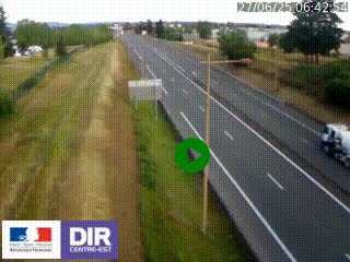 Webcam à Mably, à proximité de Roanne en direction de Moulins sur la N7