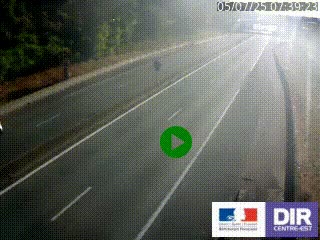 Caméra autoroutière sur l'A47 à hauteur de Givors, a proximité de Lyon. La webcam est orientée vers Lyon