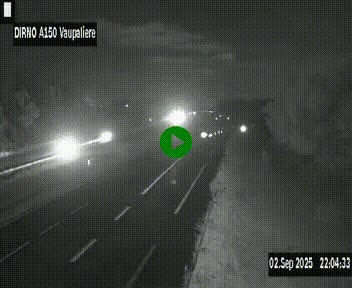 Webcam autoroute A150 à hauteur de La Vaupalière en périphérie de Rouen. Vue orientée vers Rouen