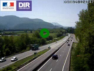 Caméra trafic à Meylan sur la Rocade-Sud de Grenoble en direction d'Aix-en-Provence