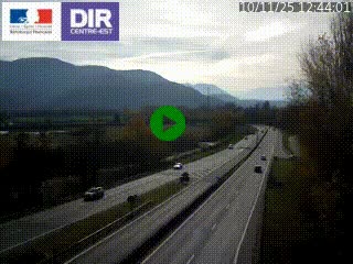 Caméra trafic à Meylan sur la Rocade-Sud de Grenoble en direction d'Aix-en-Provence