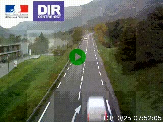Web cam sur la N90 à Aime, en provenance de Bourg-Saint-Maurice et en direction d'Albertville