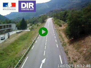 Web cam sur la N90 à Aime, en provenance de Bourg-Saint-Maurice et en direction d'Albertville