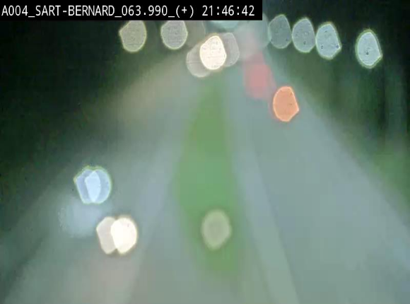 Webcam sur l'E411 à hauteur de la jonction avec la N4 à la sortie de Namur. Vue orientée vers Luxembourg