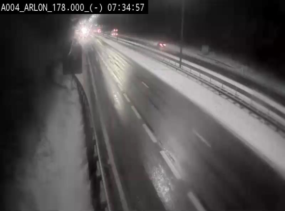 Webcam à hauteur de la sortie 31 Arlon sur l'E411, menant sur la N82. Vue orientée vers Bruxelles