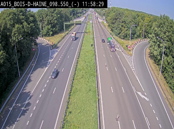 Webcam autoroute Belgique - Bois d'Haine - E42 - BK 98.6
