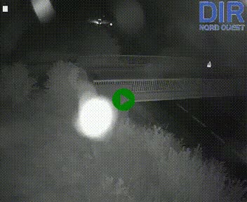 Webcam sur A84 à hauteur de Pont-Farcy, au niveau du pont autoroutier sur la Vire, au sud de Saint-Lô
