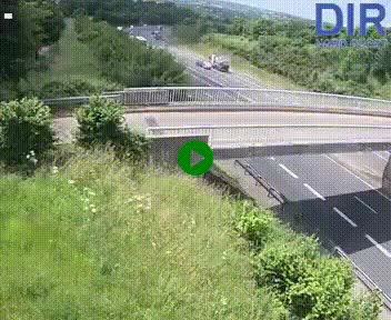 Webcam sur A84 à hauteur de Pont-Farcy, au niveau du pont autoroutier sur la Vire, au sud de Saint-Lô