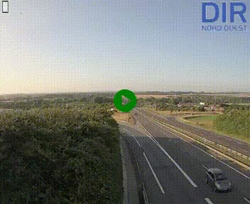 Webcam au début de l'A84 sur le périphérique Ouest de Caen (N814) à hauteur de la sortie 9, Porte de Bretagne