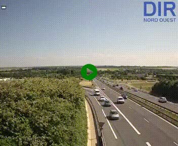 Webcam au début de l'A84 sur le périphérique Ouest de Caen (N814) à hauteur de la sortie 9, Porte de Bretagne