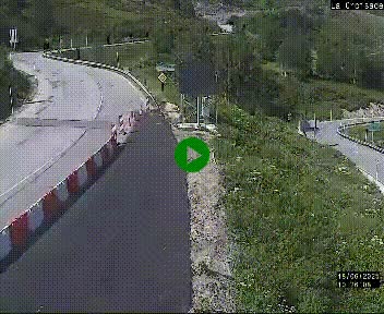 Webcam au carrefour de la croisade, à la jonction entre la N22 et la N320, avant le poste de douane franco-andorrane. Webcam à 1790 mètres d'altitude