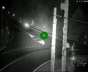 Webcam au carrefour de la croisade, à la jonction entre la N22 et la N320, avant le poste de douane franco-andorrane. Webcam à 1790 mètres d'altitude
