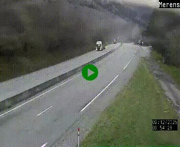 Webcam dans les Pyrénées à hauteur de Mérens-les-Vals sur N320, en direction de Pas de la Casa (Andorre)