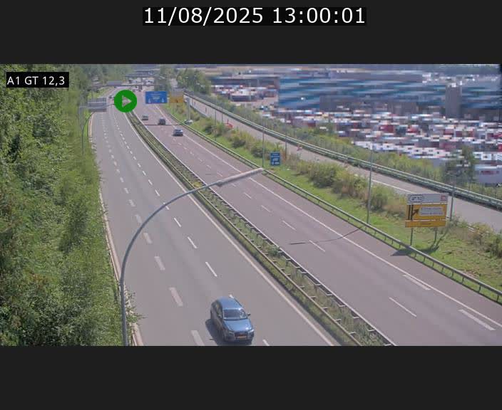 Traffic live webcam Luxembourg Senningerberg - A1 direction Allemagne - BK 12.3