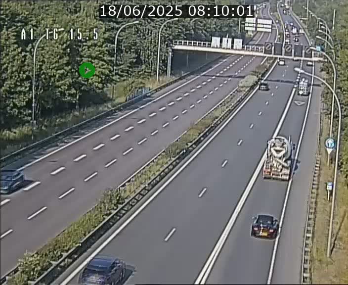 Traffic live webcam Luxembourg Munsbach - A1 direction Luxembourg - BK 15.5