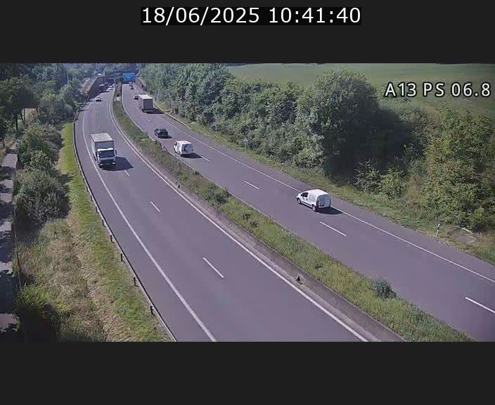 Traffic live webcam Luxembourg Ehlerange - A13 direction Esch-sur-Alzette - BK 6.8