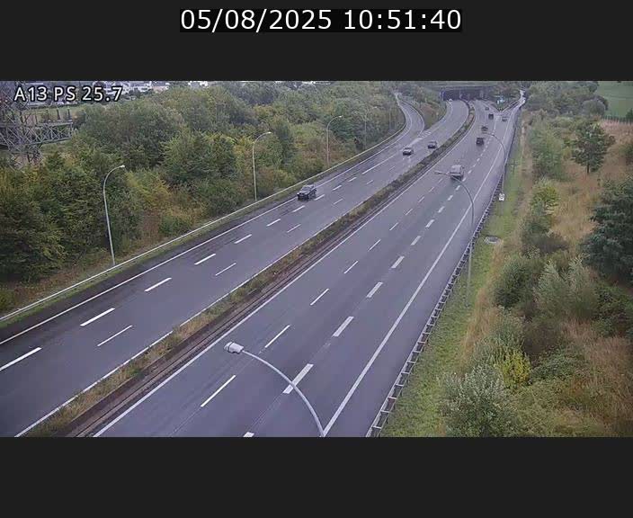 Traffic live webcam Luxembourg Frisange - A13 direction Allemagne - BK 26