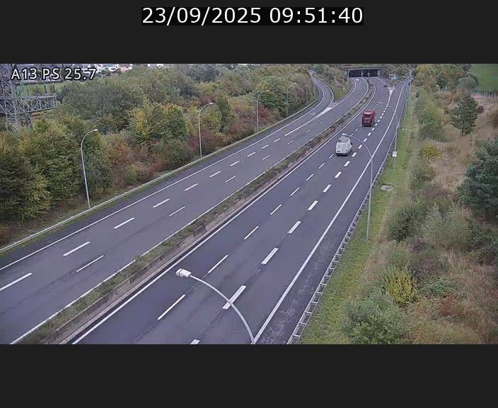 Traffic live webcam Luxembourg Frisange - A13 direction Allemagne - BK 26