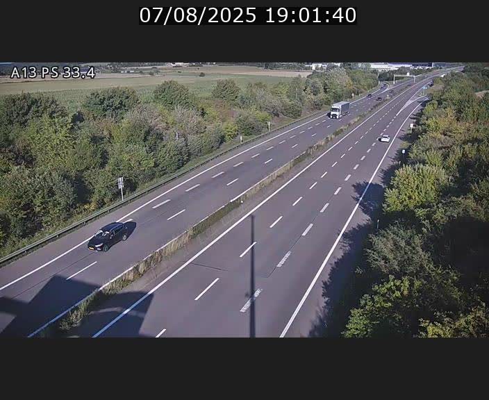 Webcam trafic sur A13 à hauteur de Mondorf-les-Bains en direction d'Altwies