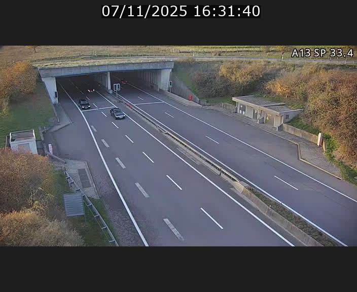 Webcam trafic sur A13 à hauteur d'Altwies en direction de Mondorf-les-bains et en provenance de l'Allemagne