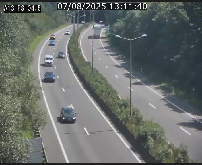 Traffic live webcam Luxembourg Differdange - A13 direction Esch-sur-Alzette - BK 4.5