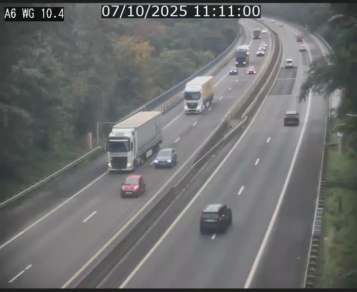 Traffic live webcam Luxembourg Mamer - A6 - BK 10.4 - direction Luxembourg/France/Allemagne