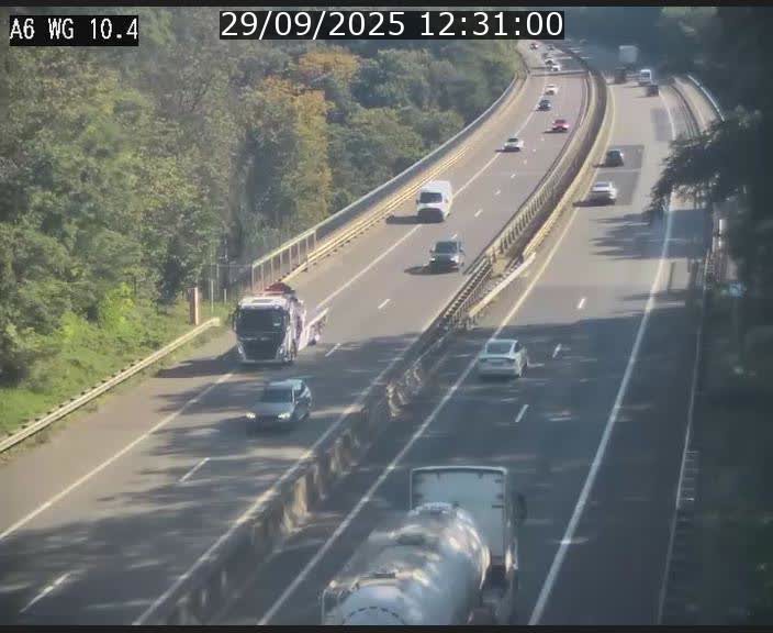 Traffic live webcam Luxembourg Mamer - A6 - BK 10.4 - direction Luxembourg/France/Allemagne