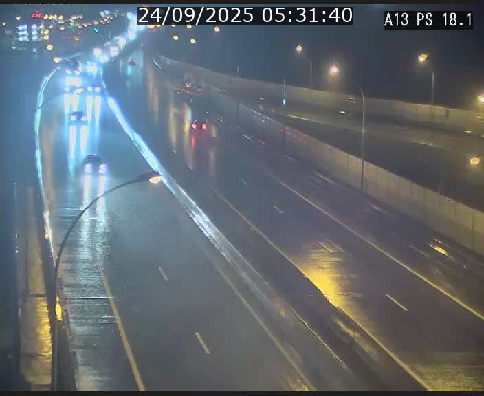 Traffic live webcam Luxembourg Dudelange - A13 direction Croix de Bettembourg - BK 18.1