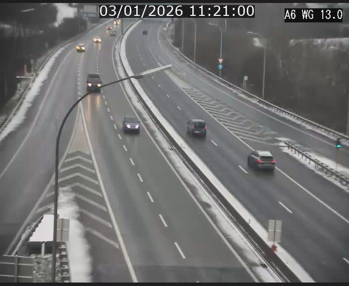 Traffic live webcam Luxembourg Mamer - A6 - BK 13 - direction Luxembourg/France/Allemagne