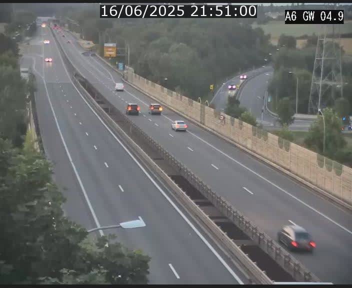 Traffic live webcam Luxembourg Croix de Cessange - A6 - BK 4.9 - direction Belgique