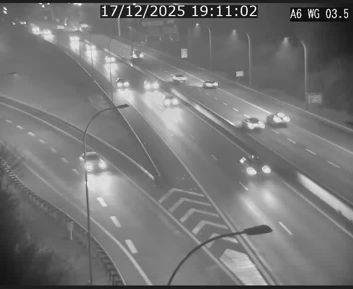Traffic live webcam Luxembourg - Croix de Cessange - A6 - BK 3.5 - direction France/Allemagne