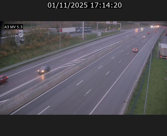 Webcam à l'Aire de Berchem au Luxembourg sur l'A3. Vue orientée vers la France