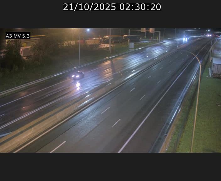 Webcam à l'Aire de Berchem au Luxembourg sur l'A3. Vue orientée vers la France