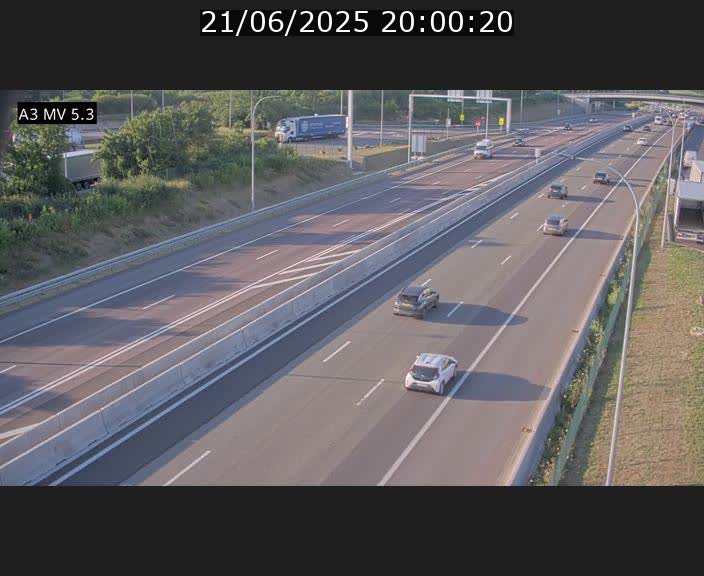 Webcam à l'Aire de Berchem au Luxembourg sur l'A3. Vue orientée vers la France