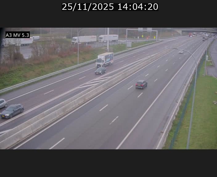 Webcam à l'Aire de Berchem au Luxembourg sur l'A3. Vue orientée vers la France