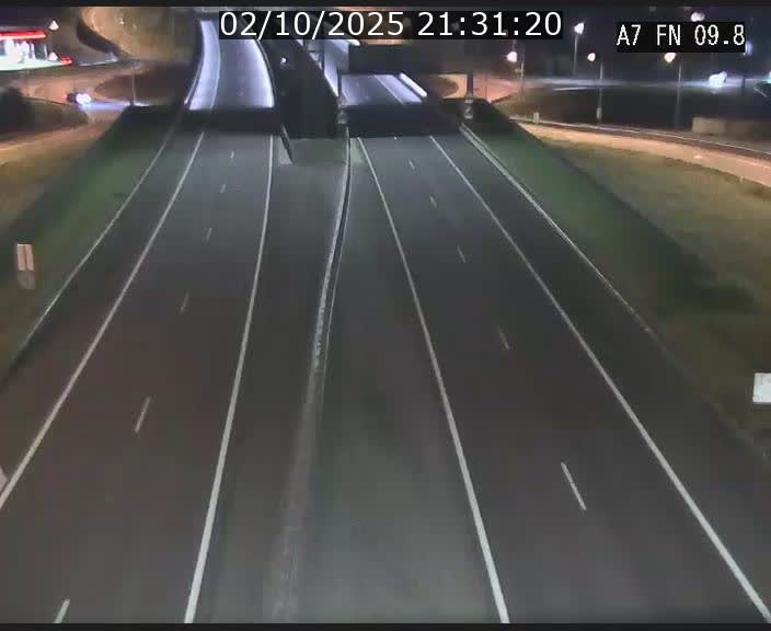 Caméra trafic Luxembourg - A7, Tunnel Gousselerbierg, sortie sud, direction rond-point Lorentzweiler (BK 9.9)