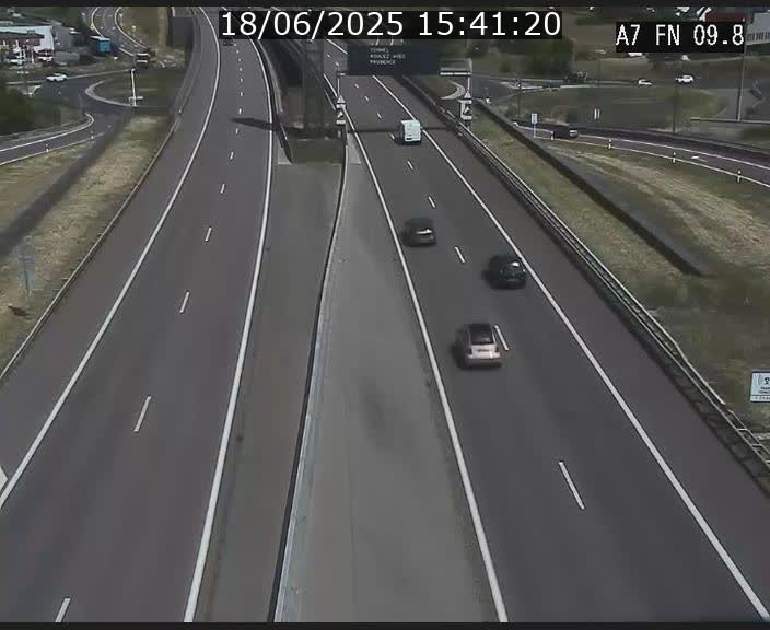 Caméra trafic Luxembourg - A7, Tunnel Gousselerbierg, sortie sud, direction rond-point Lorentzweiler (BK 9.9)