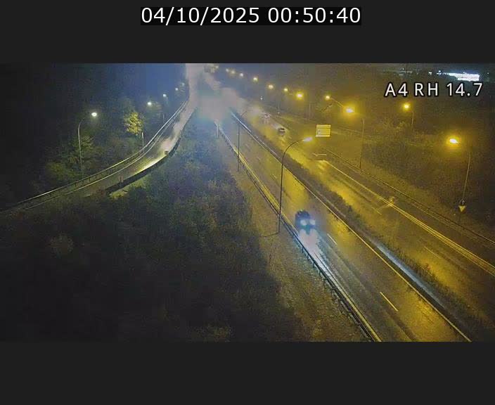Traffic live webcam Luxembourg Jonction Lankelz - A4 - BK 14.7 - direction Luxembourg