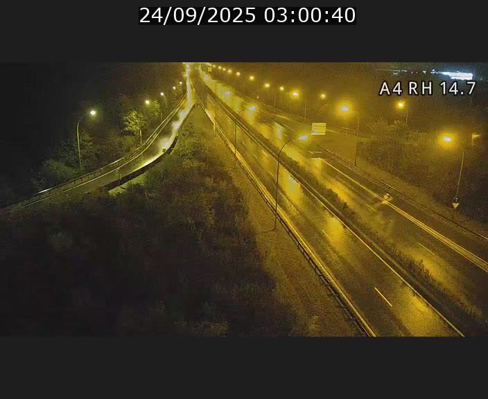 Traffic live webcam Luxembourg Jonction Lankelz - A4 - BK 14.7 - direction Luxembourg