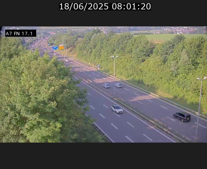 Caméra trafic Luxembourg - A7, Merscherbierg direction Mersch