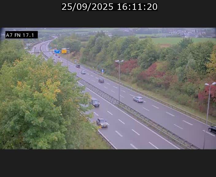 Caméra trafic Luxembourg - A7, Merscherbierg direction Mersch