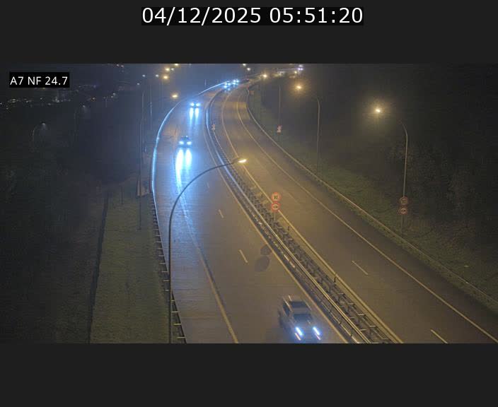 Caméra trafic Luxembourg - A7, Schieren direction Mersch