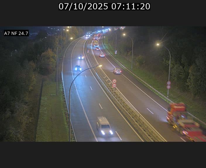 Caméra trafic Luxembourg - A7, Schieren direction Mersch