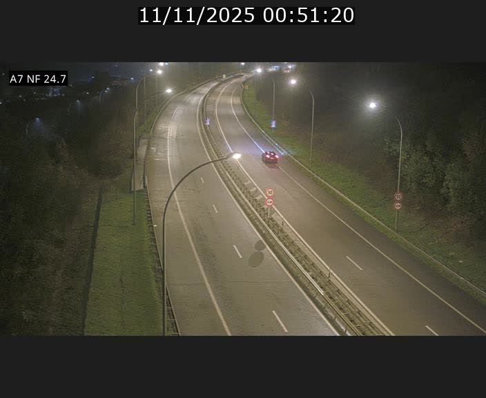 Caméra trafic Luxembourg - A7, Schieren direction Mersch