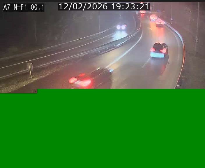 Webcam autoroute Luxembourg A7 située dans la sortie 1 Waldhof, vers la N11, avant le Tunnel Stafelter