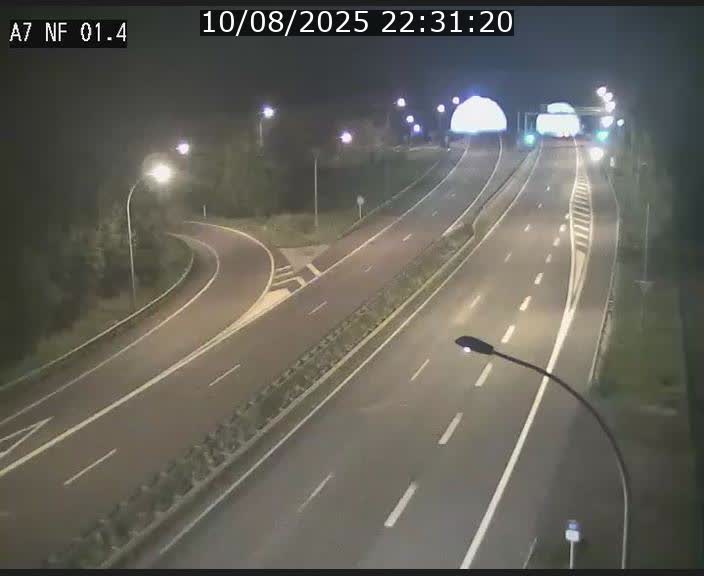 Caméra autoroute Luxembourg A7 - Echangeur Waldhaff - direction Tunnel Stafelter